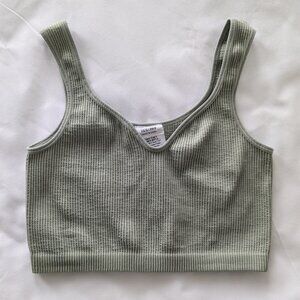 Cotton On Cropped Fitted Seafoam Tank (XS/S)